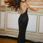 Lace Halter Backless Sexy Maxi Dress For Women Black Off-shoulder Strapless Sleeveless Bodycon Club Party Long Dress