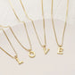 A-Z Initial Necklace 18K Gold Plated Necklace Cute Letter Stainless Steel Necklace for Women