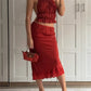 Elegant Women Satin Half Slips Lace Trim Long Underskirt High Waisted Silky Skirt Soft Slip Dress for Skirts Dresses