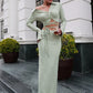 Sexy 2 Piece Set Women Fashion Button Patchwork Cross Bandages Deep V-Neck T-Shirt+Split Skirt Chic Street Party Suit