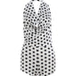 Fashion Swing Collar Romper Women Trend Sexy Hottie Backless Polka Dot Print Halter Midnight Party Street Clubwear