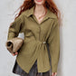 2025 Autumn New Arrival Minimalist Asymmetrical Design Solid Full Sleeve Shirt For Woman