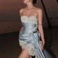Patchwork Jacquard Dress Women Irregular Hem Irregular Metal Decoration Hollow Vacation Elegant Beach Party Vestidos