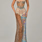 Leopard Print Lace Split Sexy Maxi Dress Women Gown Elegant Patchwork Chiffon Sleeveless Backless Beach Evening Dress
