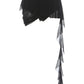 Sexy 2-Piece Set Women Cross Bandage Hollow Lapel Vest+Patchwork Sequin Irregular Folds Tassel Skirt Midnight Suit