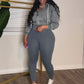 Sporty 2 Piece Set Woman Tracksuit Fall Trend Warm Hooded Zip Jacket+Leggings Matching Street Casual Stretch Outfits