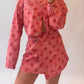 Casual Summer Polka Dot Print Mini Jeans Skirts Women Denim Wrap Skirts for Beach Vacation Club Y2K Vintage Streetwear
