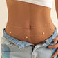 2Pcs/Set Boho Minimalism Waist Beads Chain for Women Summer Bikinis Vintage Geometric Sequins Belly Belt Body Jewelry