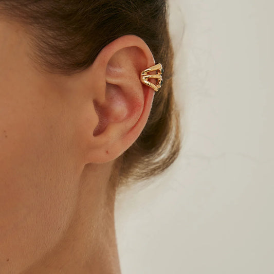 1 Pair Minimalism Trendy Gold Color Mini Clip Earrings for Women Temperament No Piercing Inlay Rhinestone Earrings Jewelry