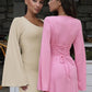 Ribbed Lace-up Long Sleeve Maxi Dress For Women 2023 Autumn Winter New Fashion Solid Bodycon Long Dress Elegant