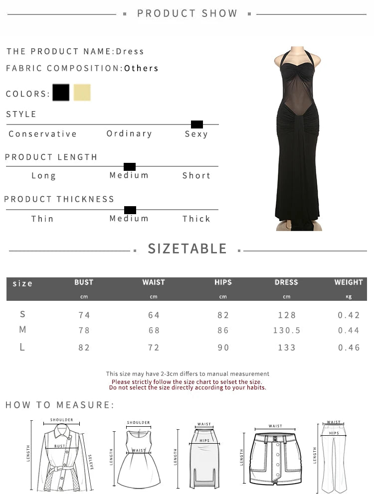 Mesh Patchwork Dress Women Summer Trend Halter Off Shoulder Backless Ruched Ribbon Midnight Prom Party Hipster Dress