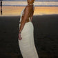 Chiffon Lace Sexy Skirt Two Piece Sets Women Halter Crop Tops And Maxi Skirt Ladies Fashion Woman Long Dress Set