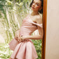 Folds Dress Women Inclined Shoulder Sleeveless Fluffy Hem Birthday Party Elegant Sweet Banquet Chic Summer Bodycon
