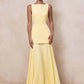 Elegant Two Piece Maxi Dress Women Fashion Boat Neck Sleeveless Bodycon Pleated Club Party Long Dress Female Vestidos