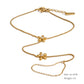 Trendy Stainless Steel Zircon Beads Back of Hand Chain Finger Bracelet Fashion Chic Sexy Jewelry Waterproof Wholesale Gift