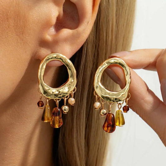 5 Styles Creative Irregular Acrylic Square Drop Earrings Set for Women Elegant Vintage Piercing Earrings Party Jewelry