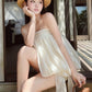 Folds Dress Women Bandage Tassel Chest Wrap Sleeveless Solid Summer Fashion Classic Elegant Party Chic Mini Bodycon