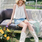 2025 Summer New Arrivals Lace Beige Big Brimmed Hat For Women