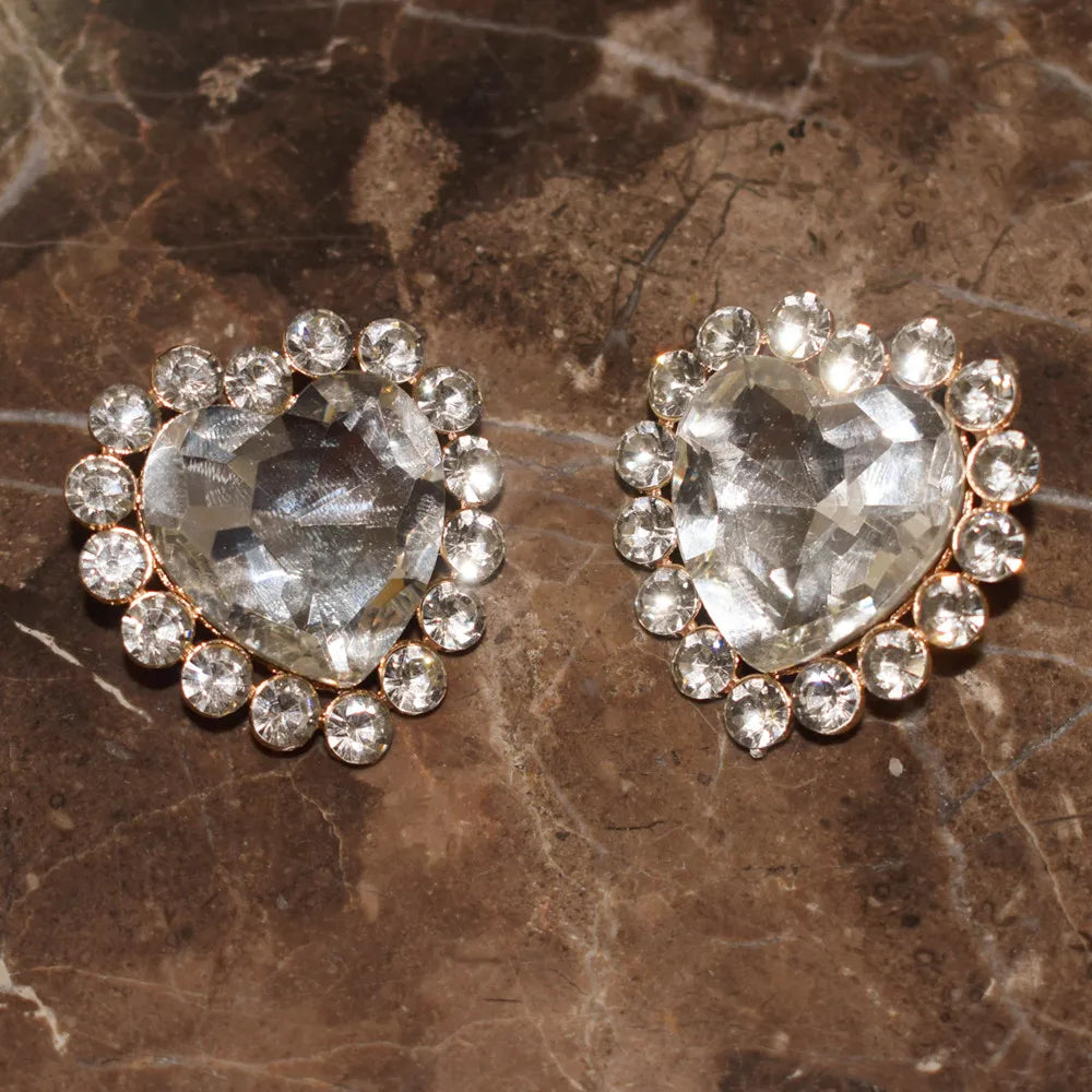 Gorgeous Shiny Rhinestone Gems Geometric Dangle Earrings for Women Jewelry Fashion Brand Ladys' Statement Earrings Accessories