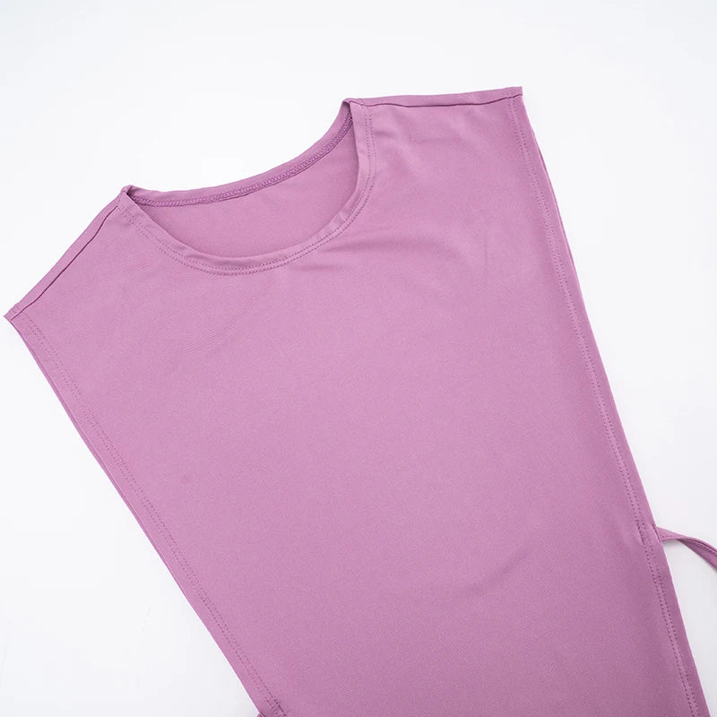 Hipster Sexy Women Tracksuit Two Piece Set Sleeveless Side Split Bodysuit+Ruched Foot Leggings Matching Street Outfits