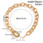 Vintage Punk Heavy Metal Big Chunky Chain Necklace for Women Goth OT Buckle Lock Choker Grunge Jewelry Steampunk Men