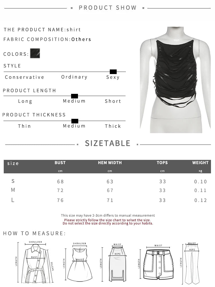 Swing Strip Camisole Women Sexy Hollow Irregular Backless Skinny Midnight Street Summer Trend Wild Party Hottie Vest