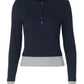 Fake Two-piece Long Sleeve Top Fall Woman Clothes Casual Ribbed Tee Shirts Ladies