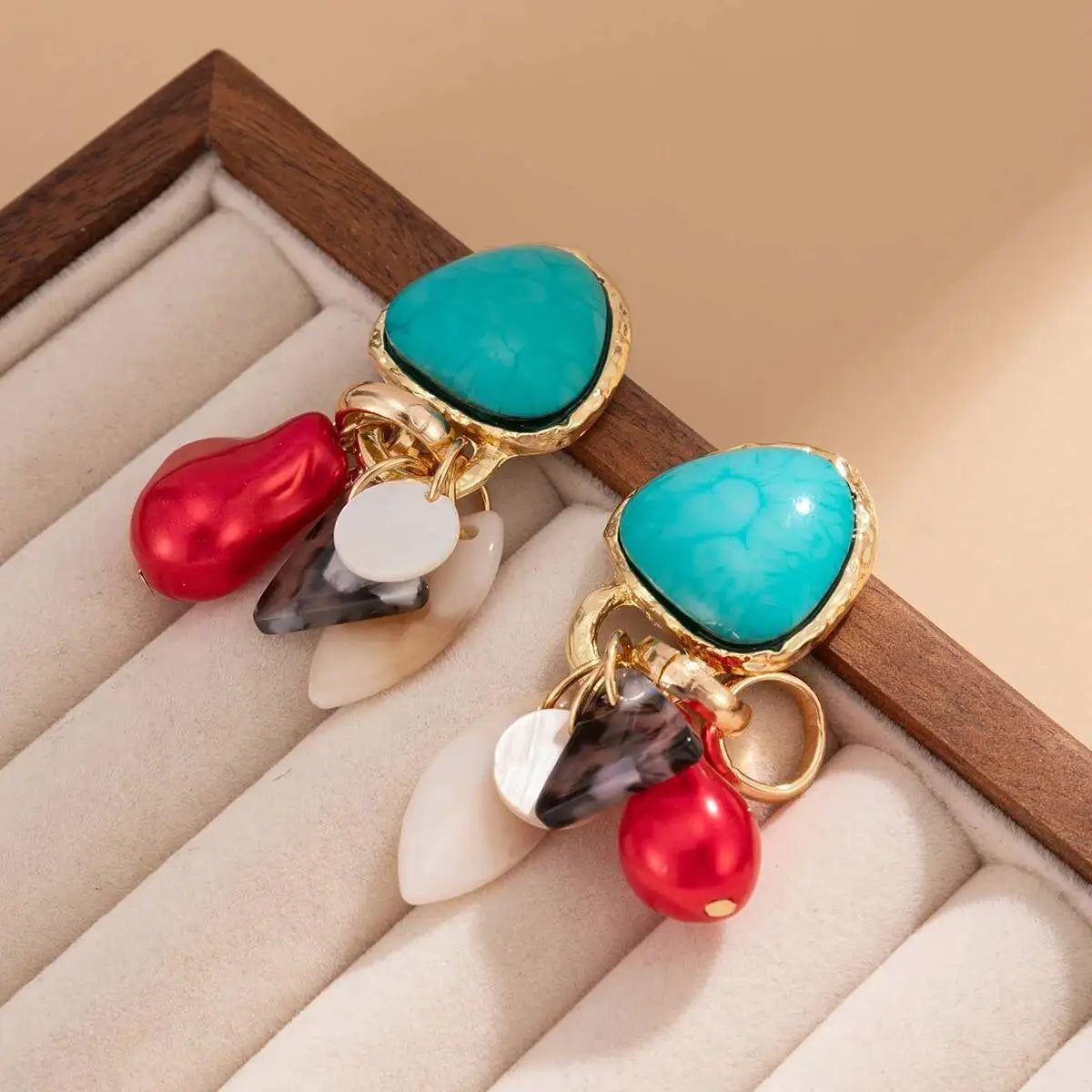 Fashion Vintage Irregular Acrylic Pendant Earrings For Women Y2K Boho Creative Geometric Tassel Earrings Party Jewelry New