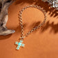 Vintage Large Jesus Cross Pendant Choker Necklace for Women New Trend Punk Metal Chunky Chain Neck Jewelry Accessories
