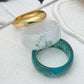 Y2K Kpop Glossy Irregular Thick Resin Acrylic Bangles for Women  2025 New Trend Vintage Arm Bracelets Pulseras Jewelry