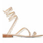 Women's New Water Diamond Sandals Fashion Tassel Crystal Shoes Sexy Banquet Party Twin Stiletto Women's Large Sandals