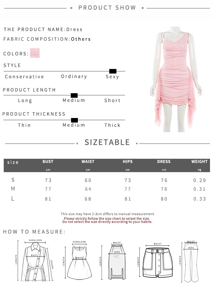 Ruffles Tassel Dress Women Folds Low-Neck Patchwork Mesh Sleeveless Sweet Elegant Prom Party Summer Chic Mini Bodycon