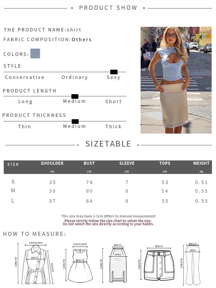 2026 Classic Hollow t-Shirt Women Single-Breasted Short Sleeve Skinny Sexy Summer New Trend Solid Daily Simple Streetwear