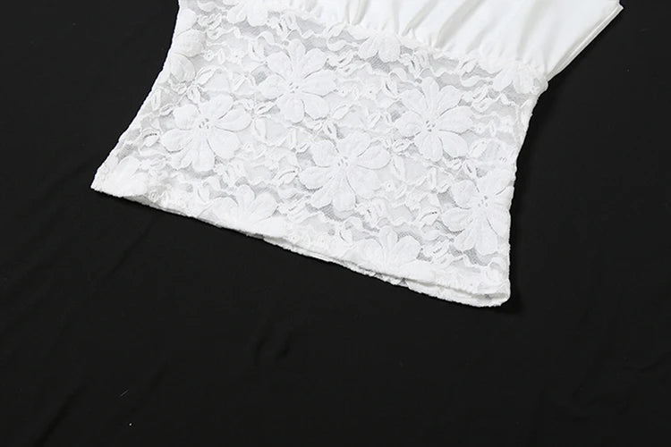 Jacquard Patchwork T-Shirts Woman Skew Collar Casual Fashion Off Shoulder Design Skinny Stretch Street Elegant Style Tees