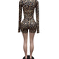 Leopard Zip Women 2 Piece Set Tracksuit Skinny Stretchy Patchwork Line Crop Top+Shorts Matching Clubwear Fall Outfits