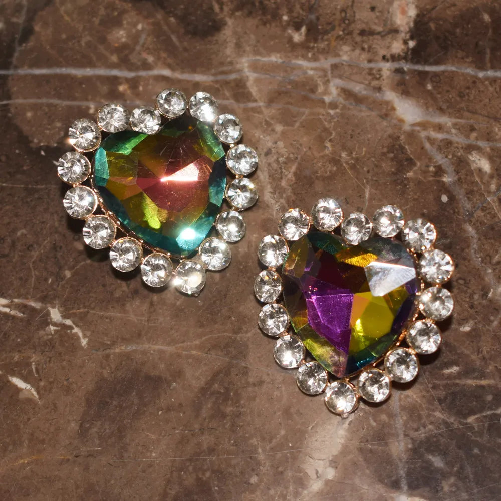 Gorgeous Shiny Rhinestone Gems Geometric Dangle Earrings for Women Jewelry Fashion Brand Ladys' Statement Earrings Accessories