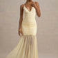 Spaghetti Strap Backless Sexy Maxi Dress Women Gown Fashion Patchwork Off-shoulder V Neck Ruched Pleated Party Dress