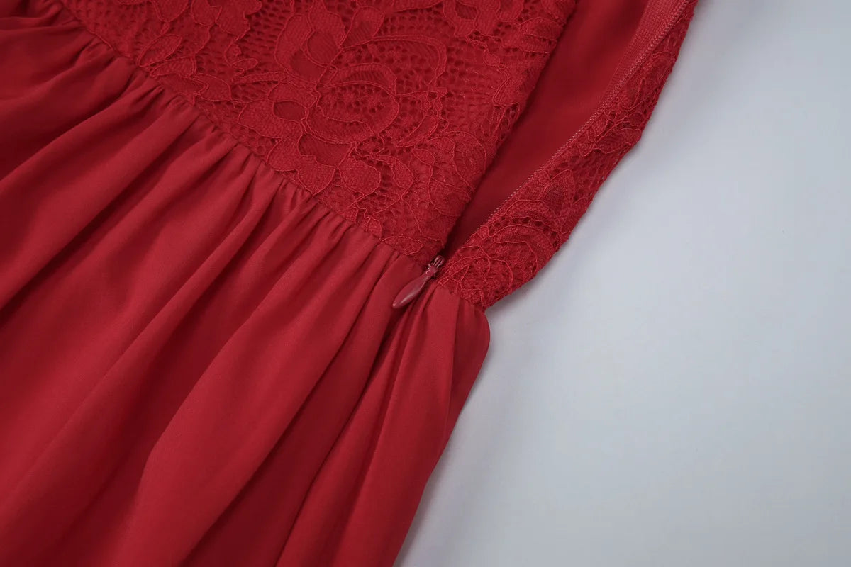 Lace-up Halter Neck Backless Maxi Dresses for Woman Sexy Red Evening Dress Birthday Gown Summer 2026