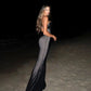 Leather Mesh Patchwork Black Long Party Dress Woman Elegant Sexy Sleeveless Fishtail Maxi Dresses