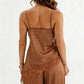 Fashion Summer Women Satin Camisole Top Y2K Polka Dot Lace Trim Spaghetti Strap V Neck Blouse Casual Streetwear
