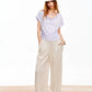 Women's High Waist Drawstring Satin Wide Leg Pants, Casual Loose Fit Solid Color Trousers, Elegant Silky Summer Bottoms