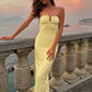 Strapless Long Maxi Dress Sexy Beach Party Vacation Outfits Summer Dresses Women 2025 Fashion Clothes