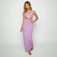 Sleeveless Bodycon Long Dresses Sexy Vacation Outfits for Females Two Pieces Dress Suits Black Purple