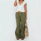 American Minimalist Elastic Waist Wide Leg Pants Women Oversized Draped Baggy Floor Length Casual Daily Office Trousers