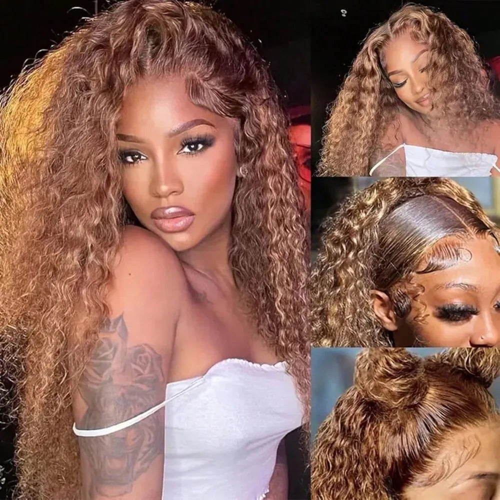 Highlight 13x4 5x5 HD Lace Frontal Deep Wave Water Curly Glueless Reusable Remy Human Hair Wig