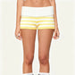 Women Y2k Knit Mini Shorts Striped Foldover Low Waist Elastic Slim Fit Vintage Going Out Micro Bottom Streetwear