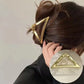 Metal Hair Clip Fashion Barrettes Korean Geometric Black Bow knot Hair Claw for Women Thick Thin Accessories Bath Crab Clamp