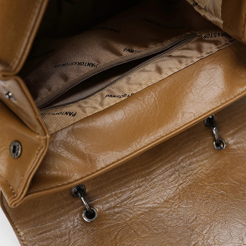 2025 Autumn New Arrivals Casual Cute Leather Cartoon Embroidery Backpack School Bag For Woman