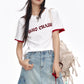 2025 Spring New Arrivals Versatile Letter Print Slim Fit Cotton Short Sleeve T-Shirt Women