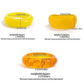 Y2K Boho Yellow Resin Acrylic Bangles for Women New Trend Vintage Geometric Irregular Bracelets Daily Party Jewelry